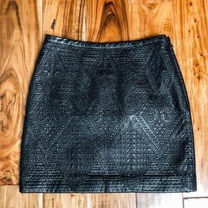 Black Leather Skirt
